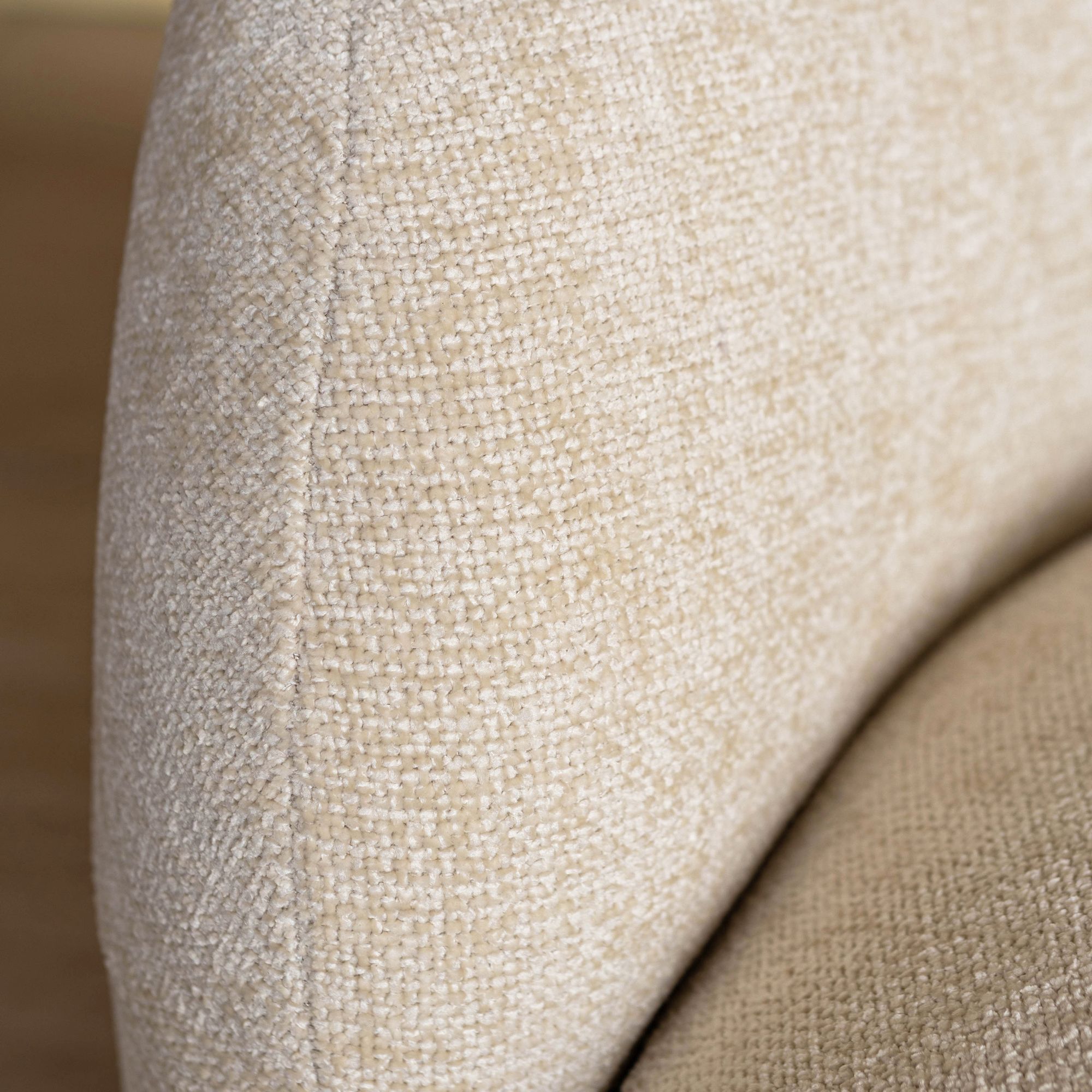 Canapé 3 places en velour crème MARLO