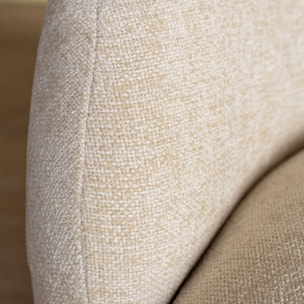 Canapé 3 places en velour crème MARLO