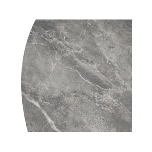 Table de repas D. 150 cm en céramique gris marbré cuivré - MARIA