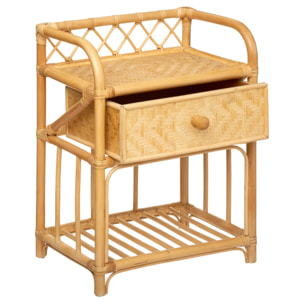 Table de chevet "Aoni" rotin H60cm