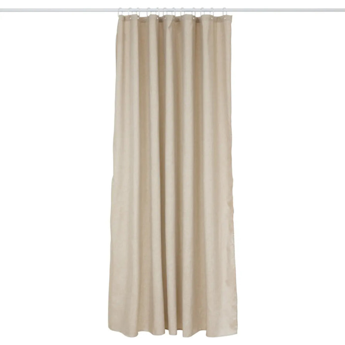 Rideau de douche L180cm beige effet lin
