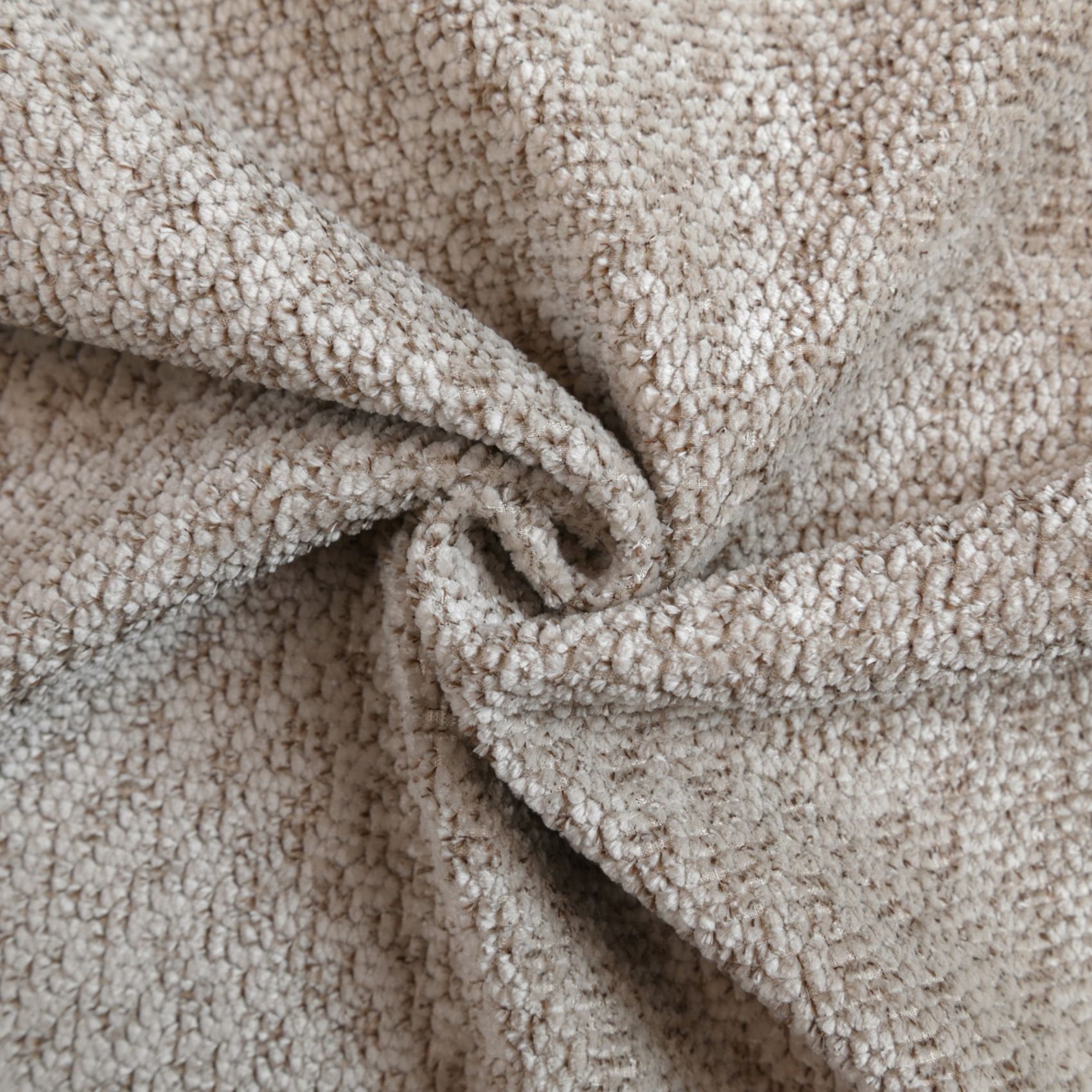 Rideau thermique et obscurcissant bouclette chinée - Taupe