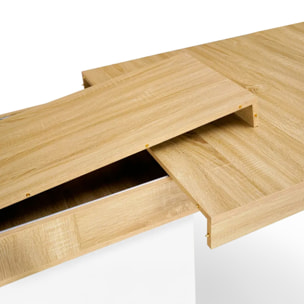 Table à manger extensible Tania - Bois - Blanc