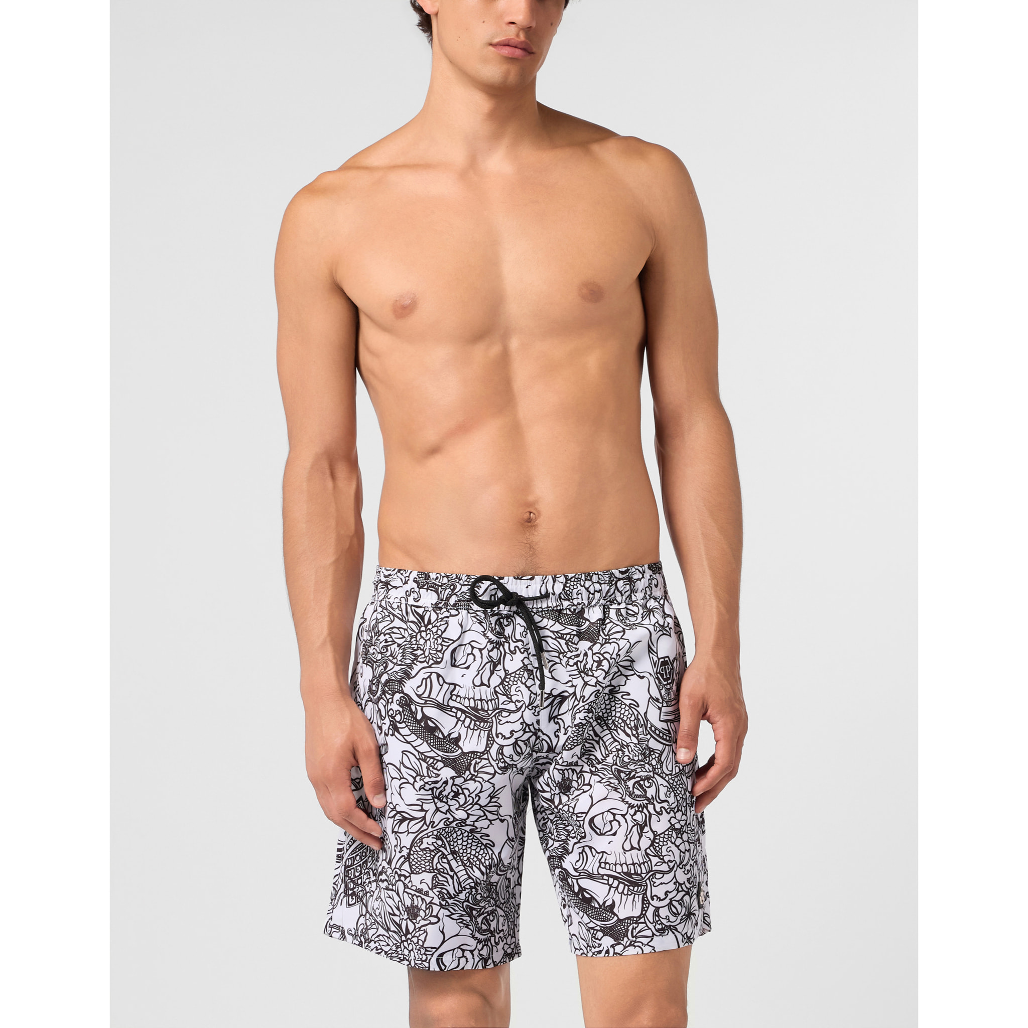 PHILIPP PLEIN Swimming Shorts Skull All-Over