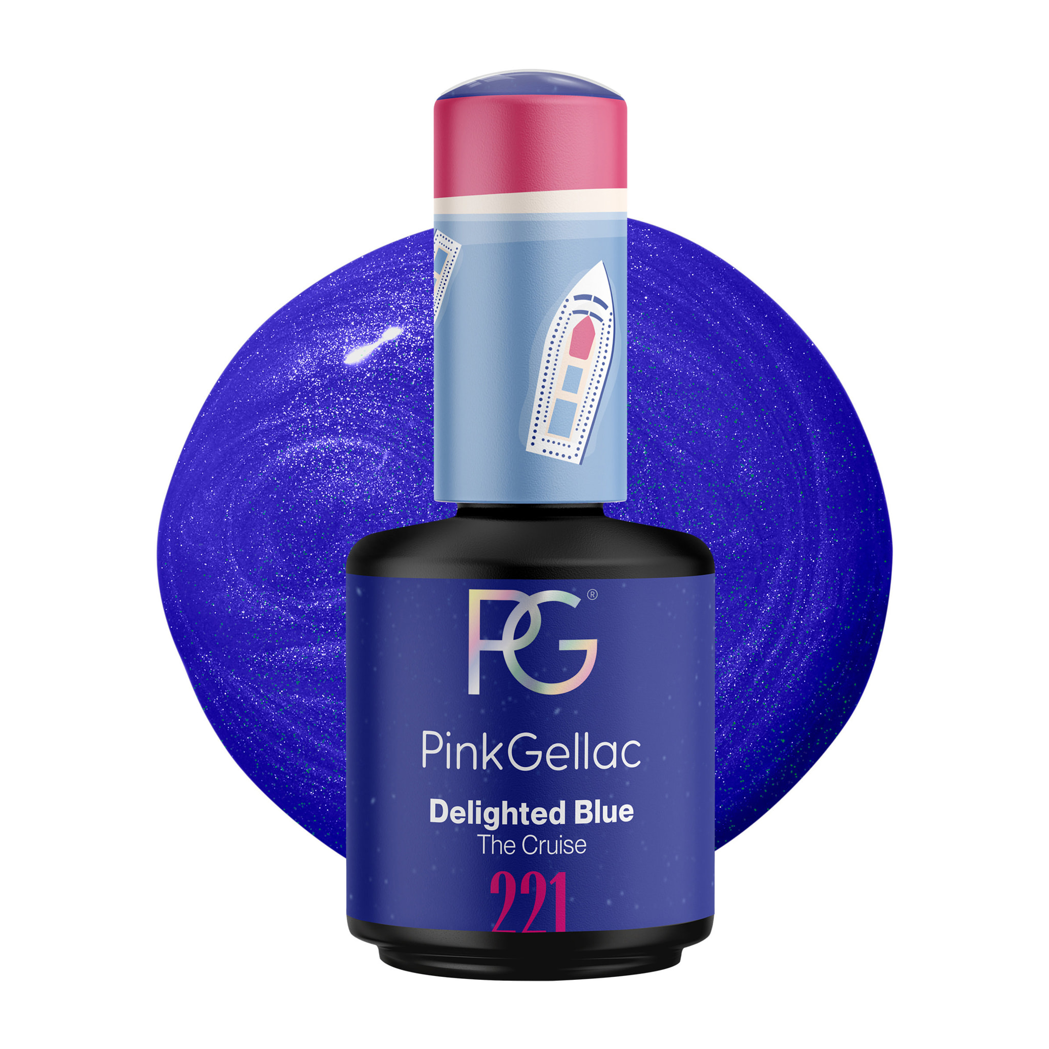 Vernis semi-permanent - 221 Delighted Blue - 15 ml