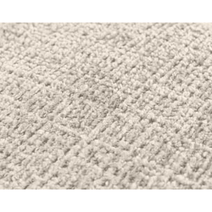 Collins - canapé droit 4 places avec double méridienne - assise profonde - en velours texturé - Beige