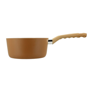 Casserole 18cm avec revêtement céramique noisette - tous feux COLORAMA
