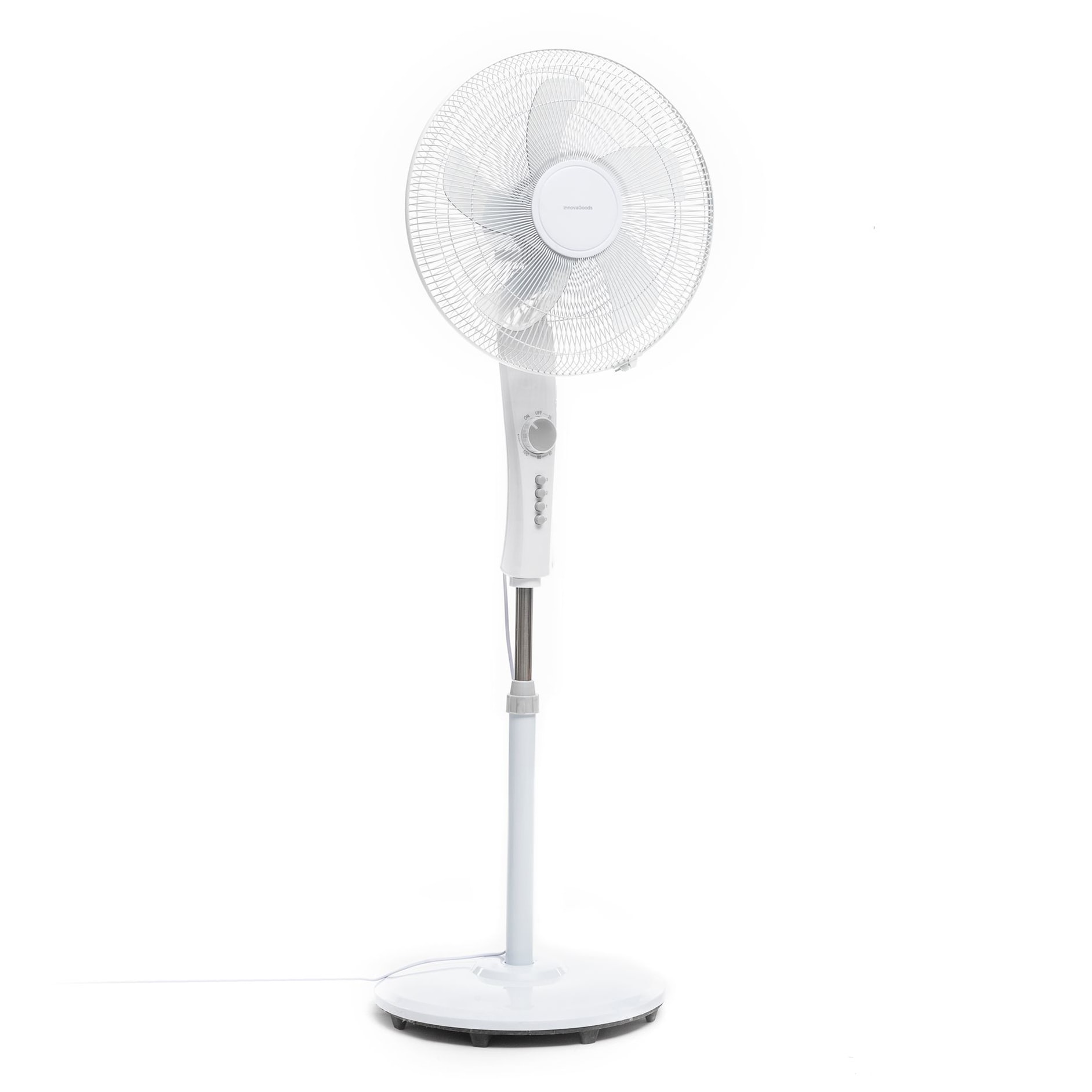 Ventilatore da pavimento - bianco e grigio - 43x40 x118 - 138 cm