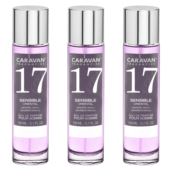 Caravan fragancias set de 3 frascos perfume de hombre nº17, de 150 ml