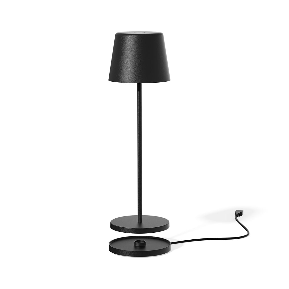 Lampe de table sans fil LED KELLY BLACK H38CM