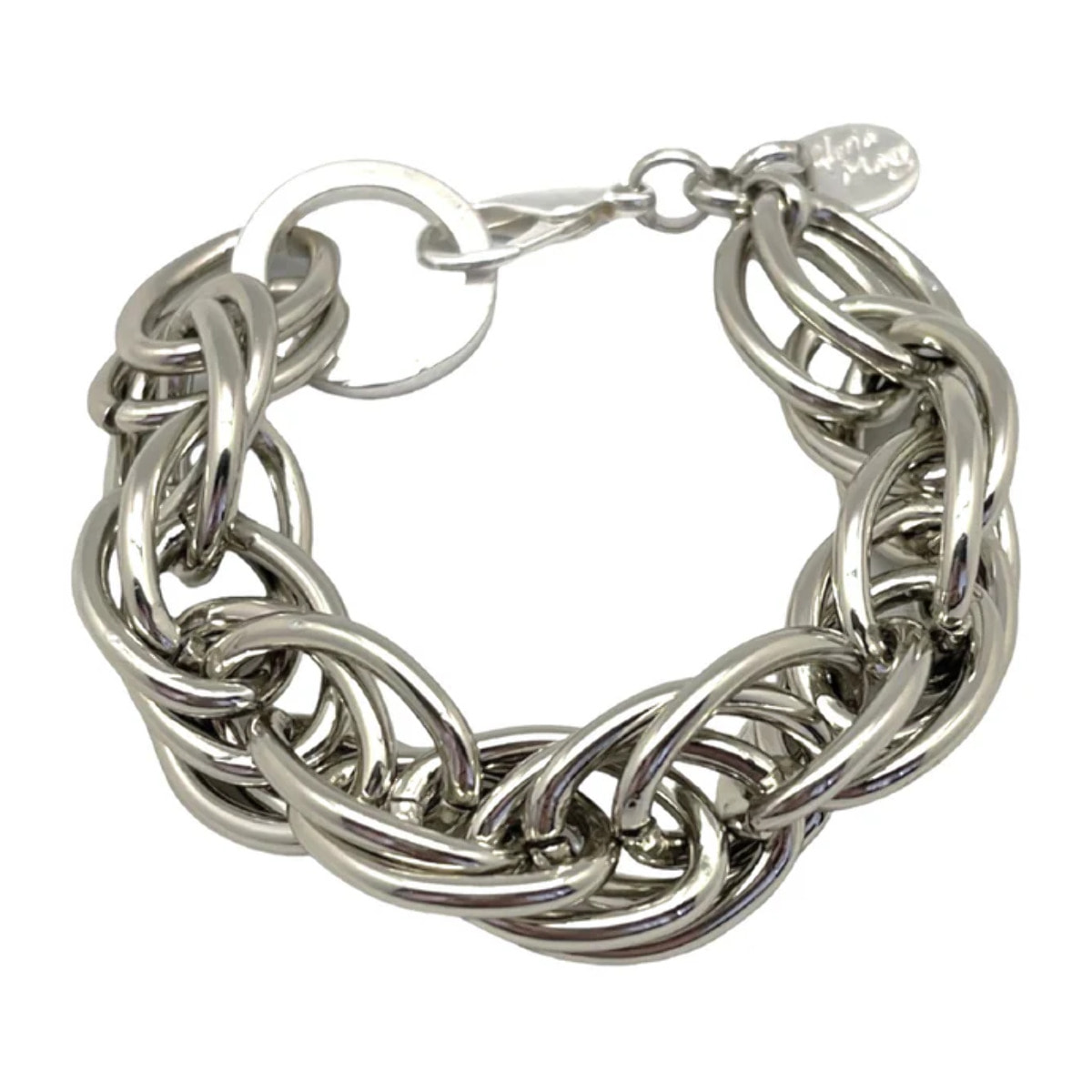 Pusera triple eslabón plata