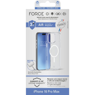 Coque FORCE CASE iPhone 16 Pro Max Air MagSafe renforcé