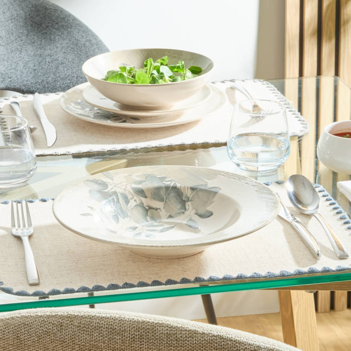 Assiette pâtes Silvia D28cm gris