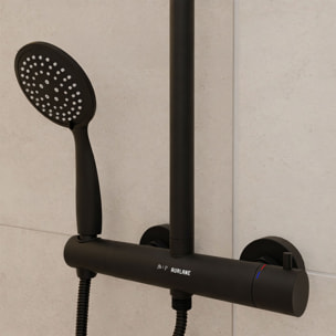 Colonne de douche Mécanique finition Noire Mate - 133x28x52 cm - MOLLY BLACK