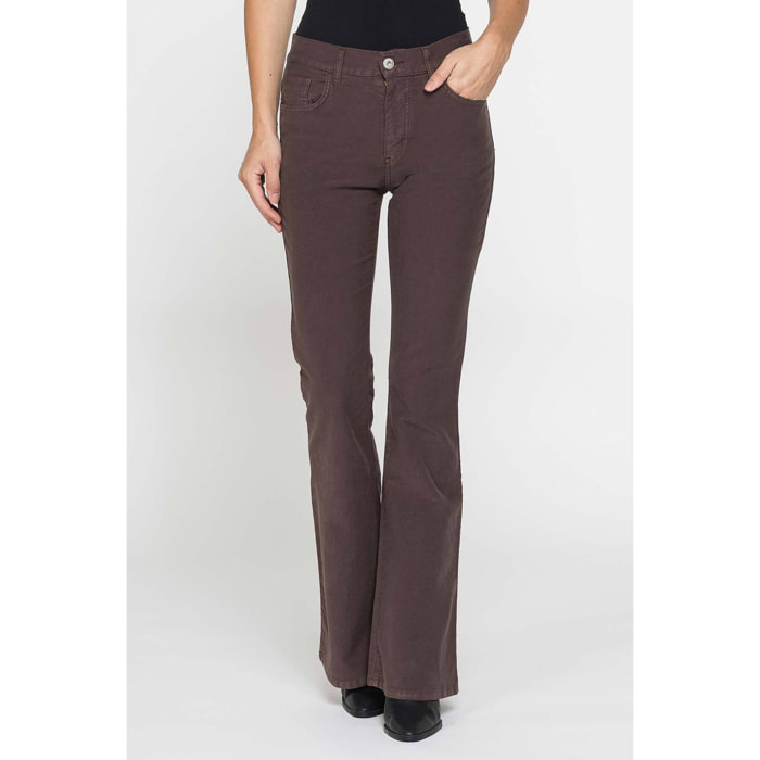 PANTALONE A ZAMPA STILE WESTERN IN MOLESKIN STRETCH 10oz