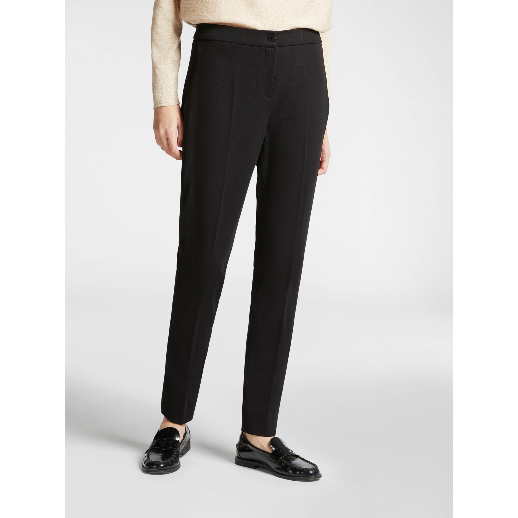 Elena Mirò - Pantalón slim de tejido de punto - Negro