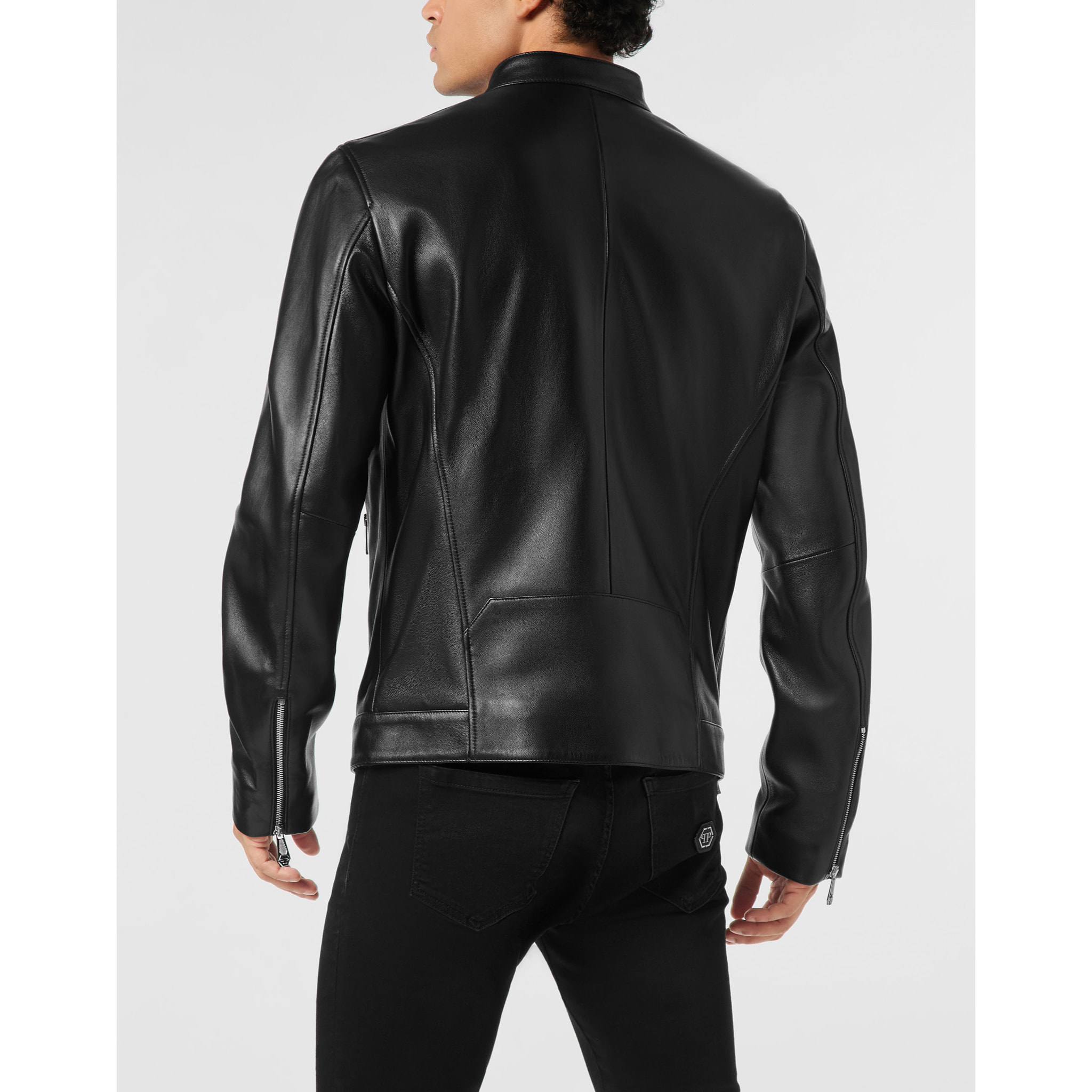 PHILIPP PLEIN Leather Biker Jacket