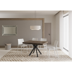 Tavolo allungabile 90x120/224 cm Dolcezza noce gambe antracite