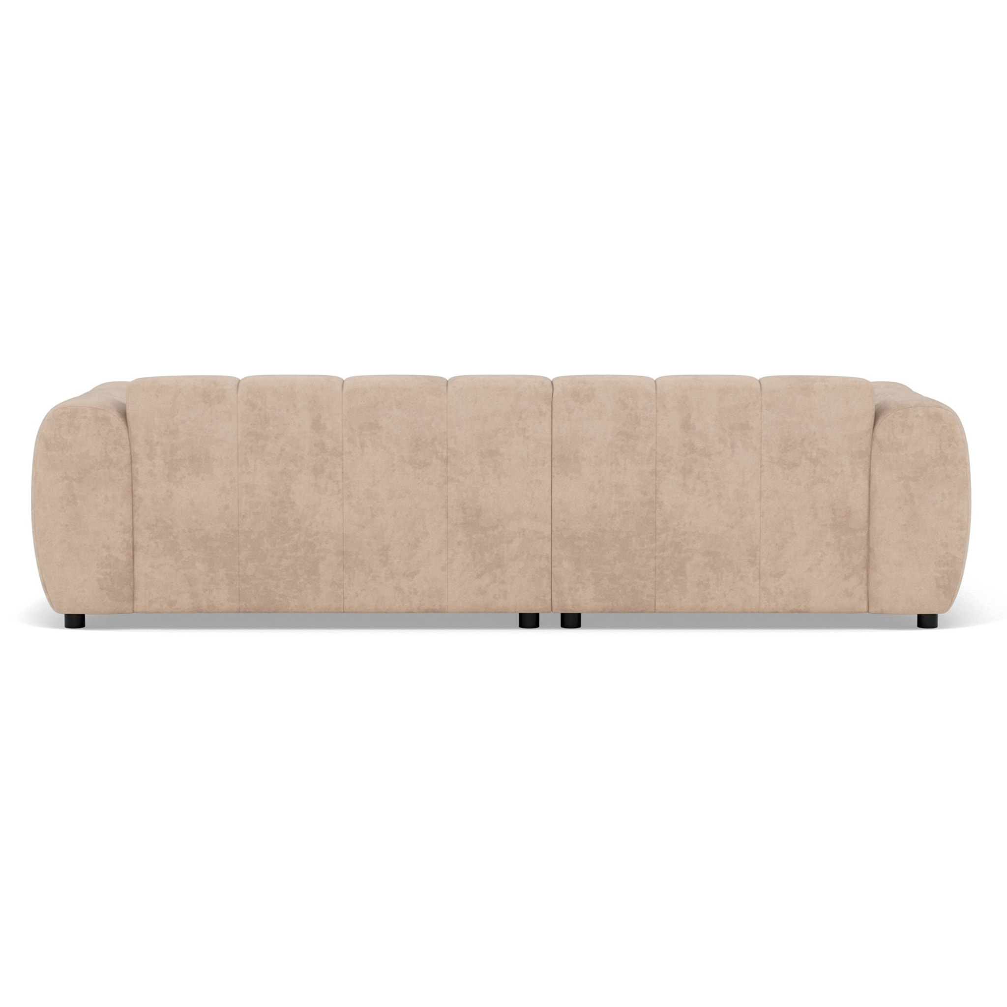 Curtis - canapé d'angle gauche 4 places en simili - Beige