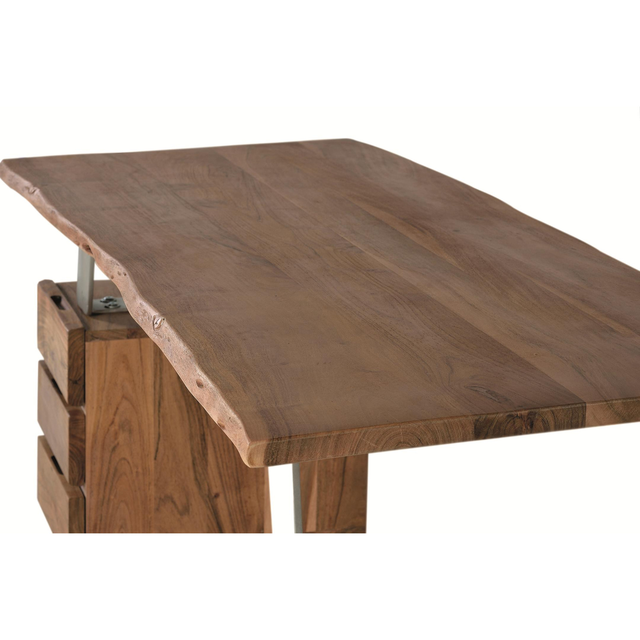 Escritorio de Madera de Acacia 147 Cm Estilo Rústico Moderno