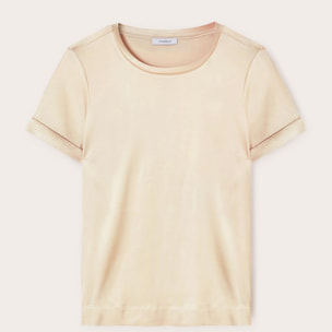 Motivi - T-shirt in raso - Beige