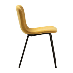 Silla Poliester Amarillo 44x52x77 Cm