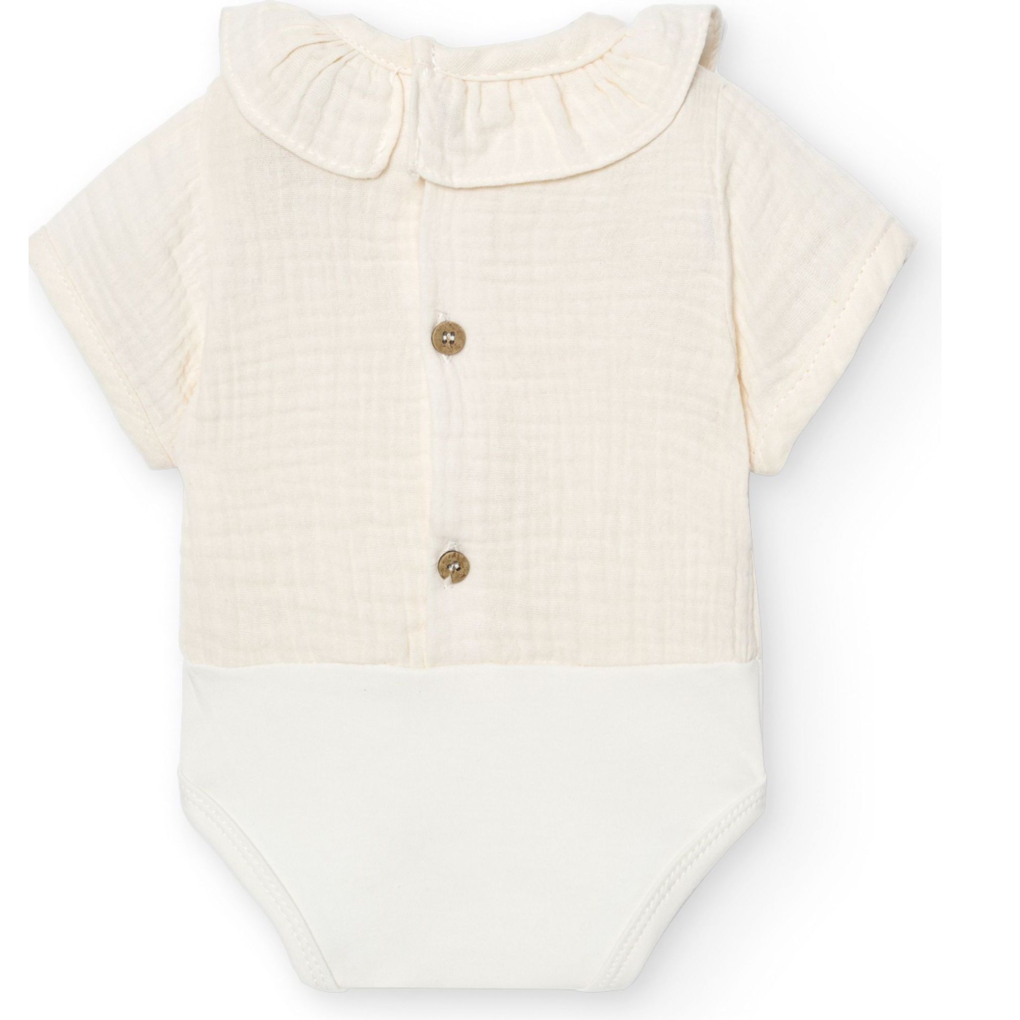 Body bebé manga corta cuello bambula
