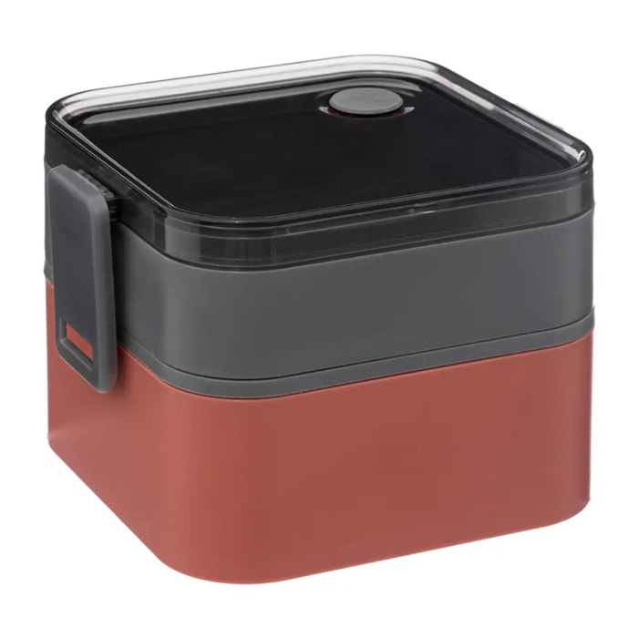 Lunch box 2 compartments gris 1.5l 360 en polypropylène