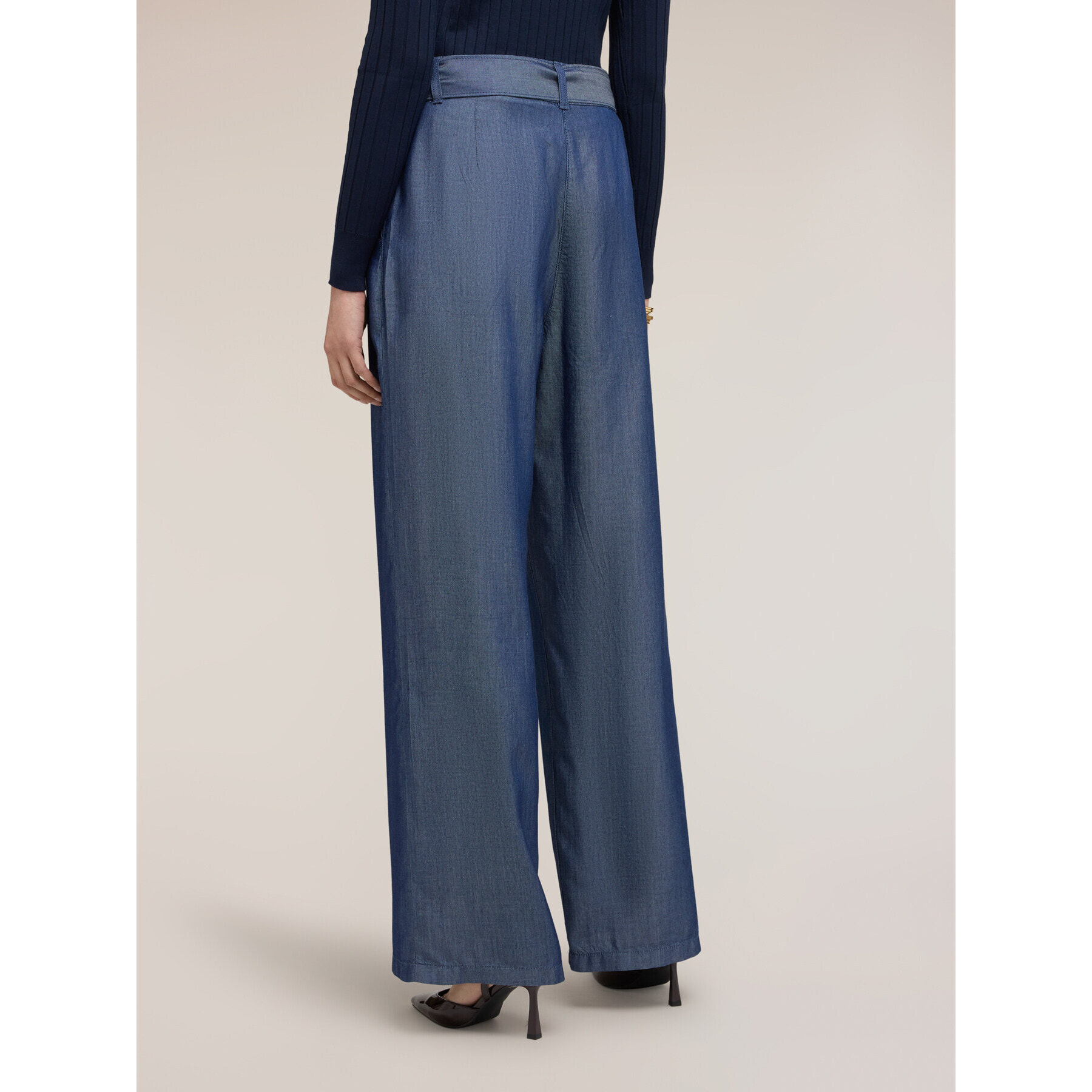 Motivi - Jeans palazzo fluidi in lyocell - Blu
