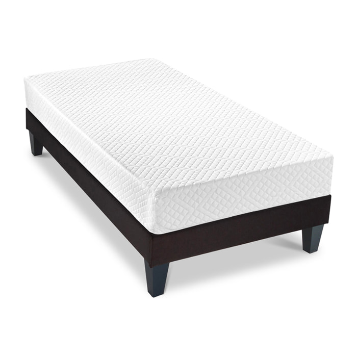 Ensemble Matelas Absolu & Sommier KIT15, 21 cm, Mémoire de Forme et technologie Tri-Lattes, Soutien Ferme, Fabrication Française
