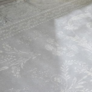 Tapis salon et chambre fait main en coton motif floral ECLATANT