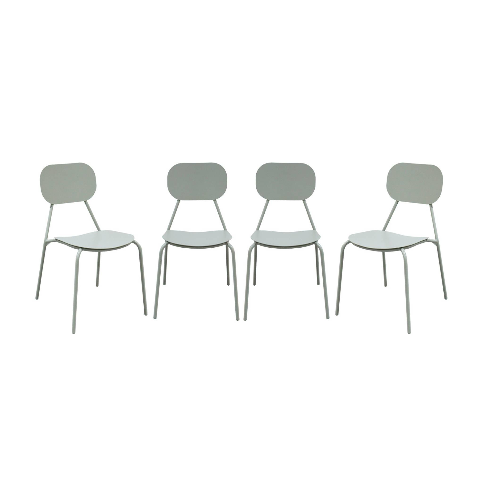 Chaise de jardin aluminium (lot de 4) AVELIA