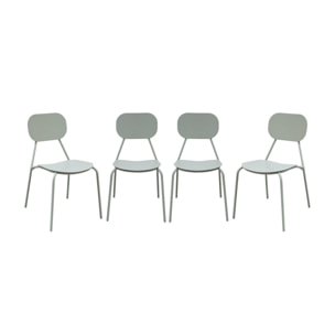Chaise de jardin aluminium (lot de 4) AVELIA