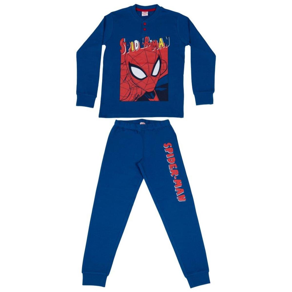 Pigiama Spiderman Marvel Maniche Lunghe Blu Lui Marvel Multicolor