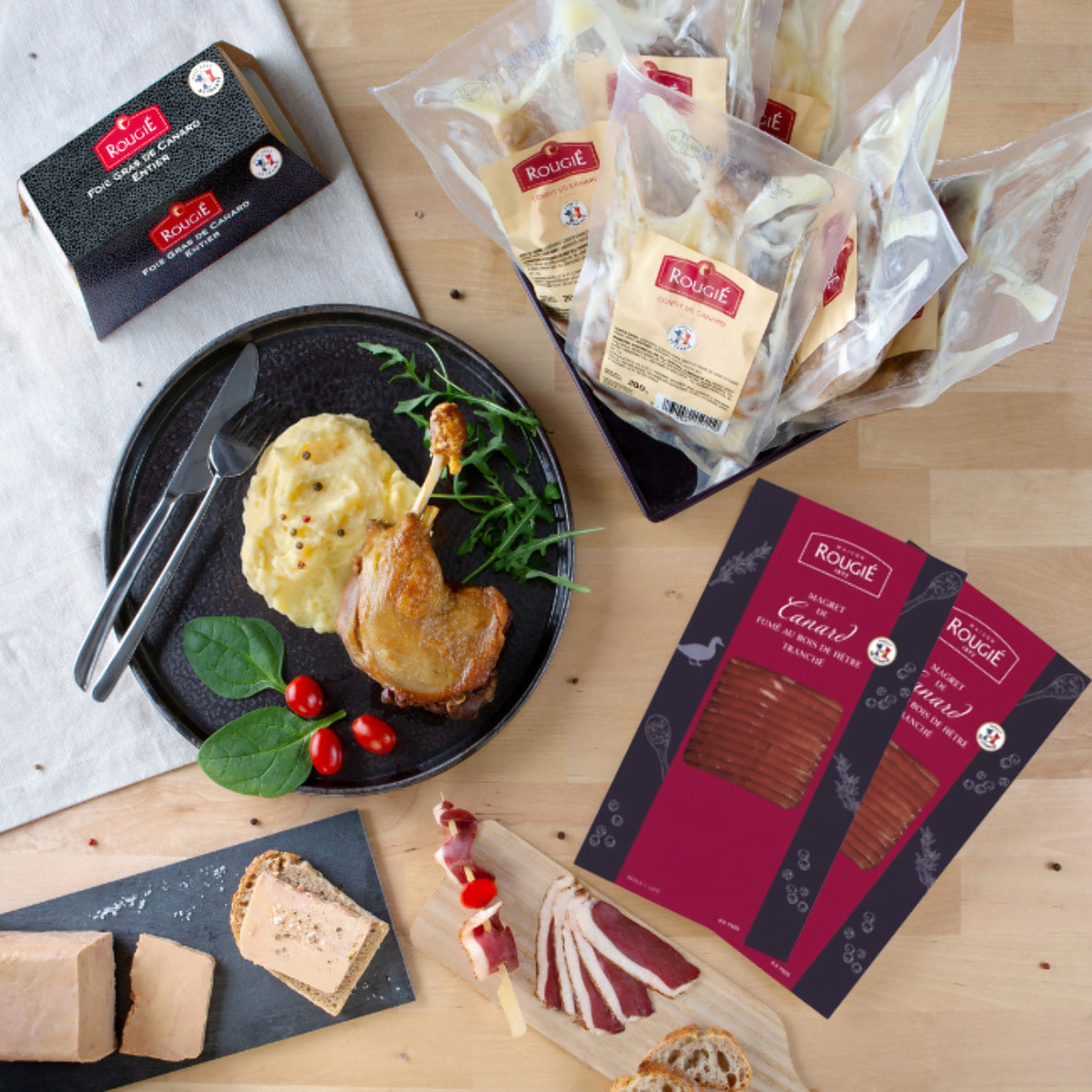 Lot : Foie gras, confits et magrets pour 6 personnes