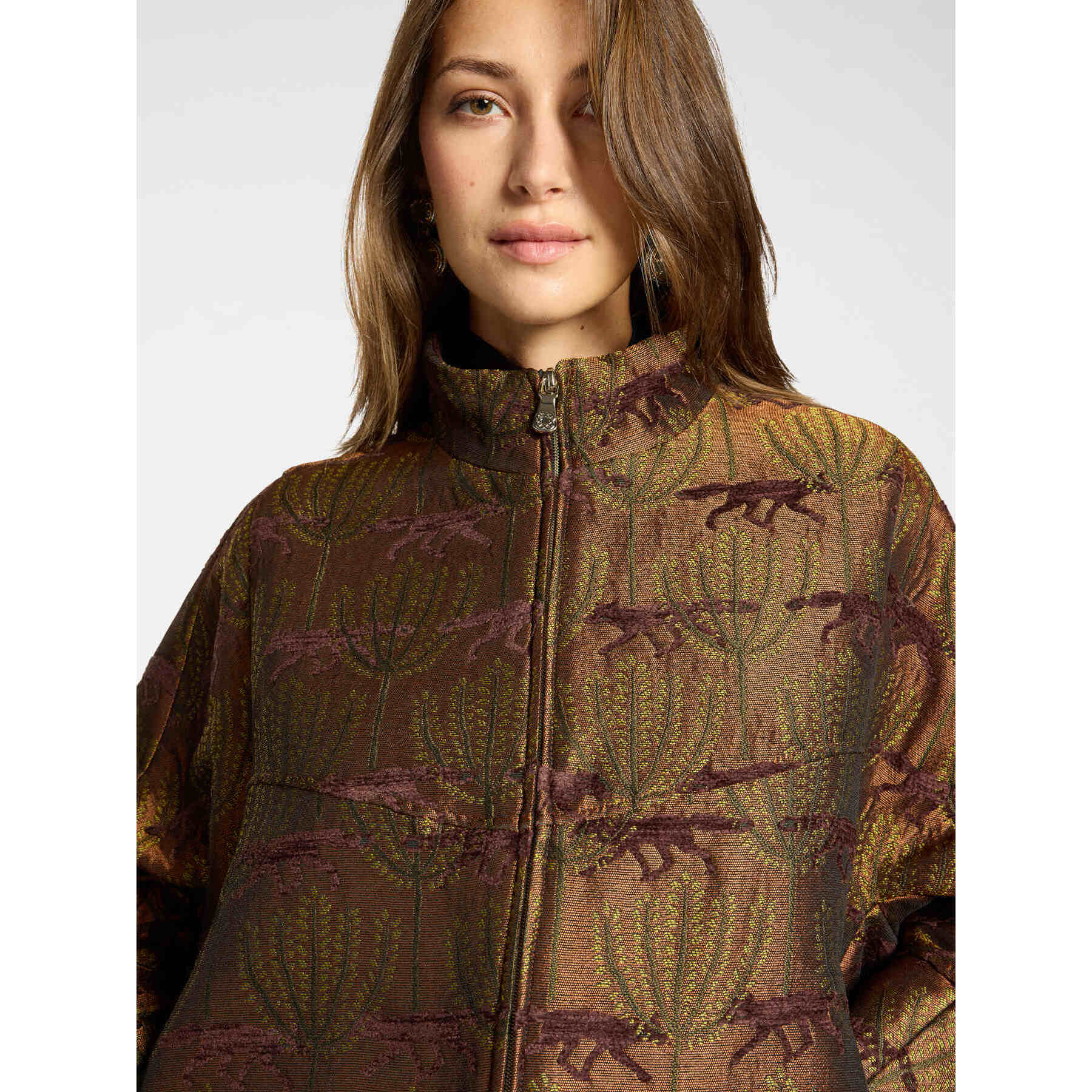 Elena Mirò - Giacca in tessuto jacquard - Marrone