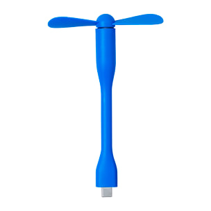 Ventilador flexible compatible con USB-C, con cuello orientable para dirigir el flujo de aire. Compacto, ligero y sin necesidad de baterías, ideal para smartphones, portátiles y baterías externas.