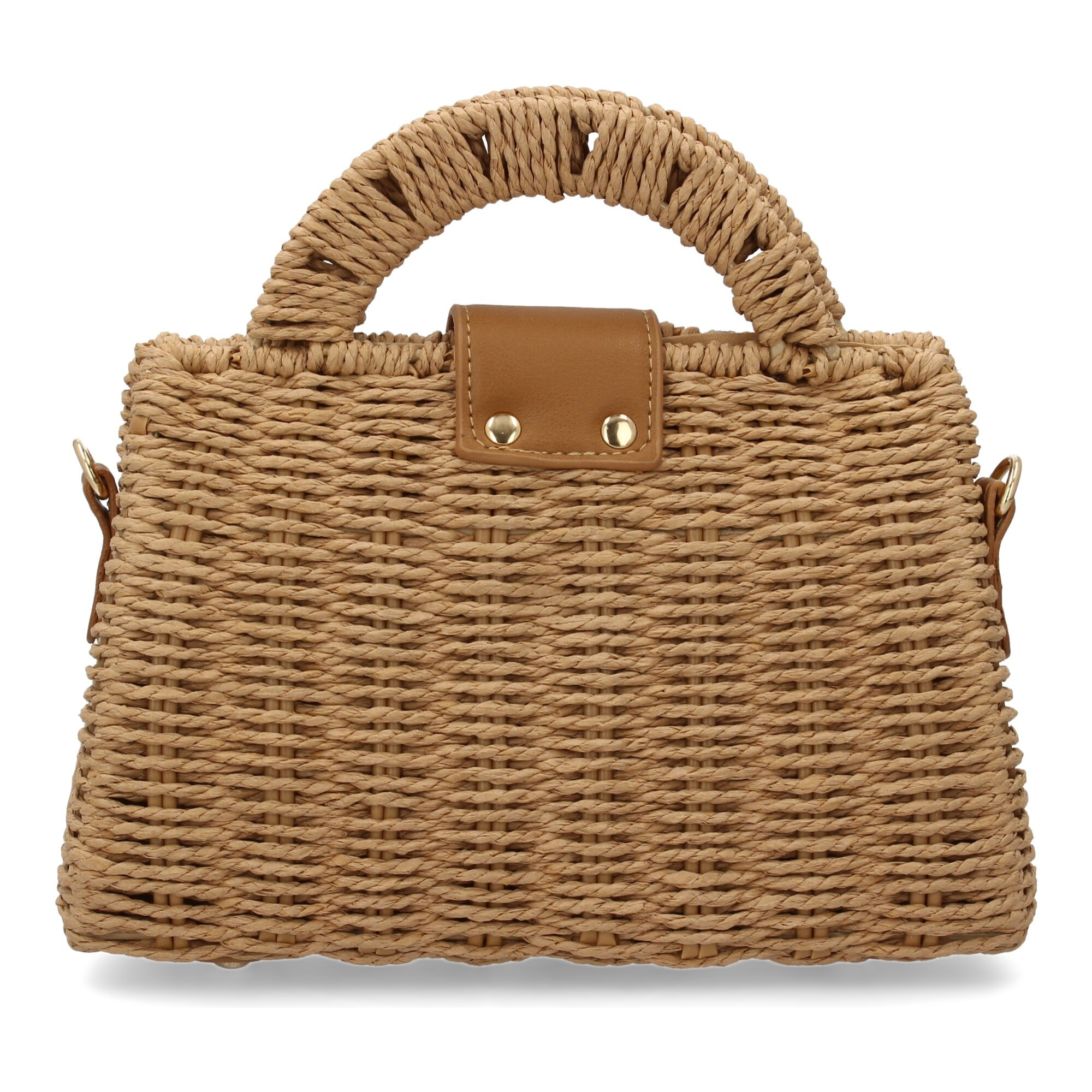 Bolso de hombro para mujer, material de rafia, diseño elegante y moderno ideal para verano