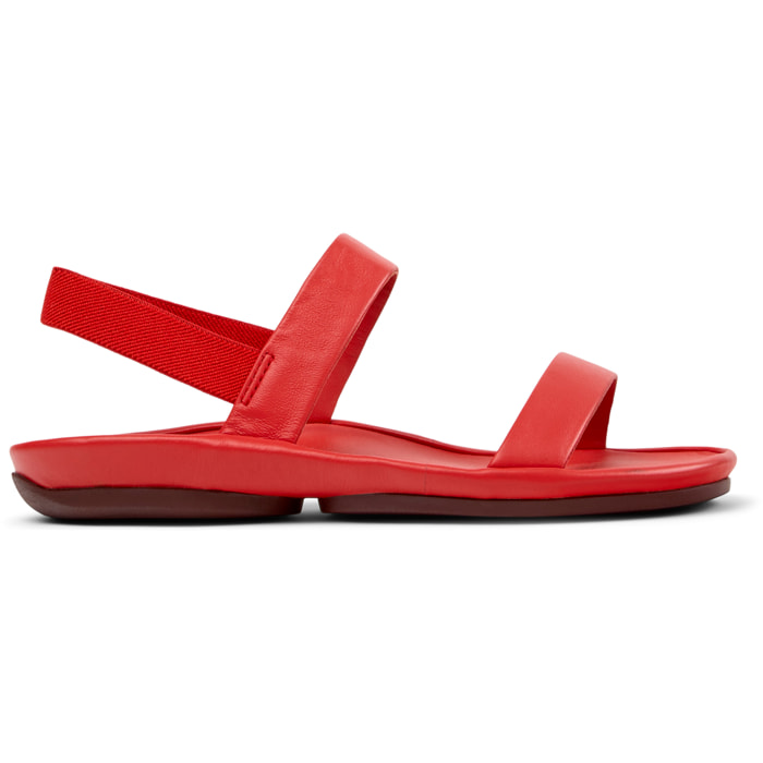 Sandalias - CAMPER Right Isla - Rojo - Cuero liso