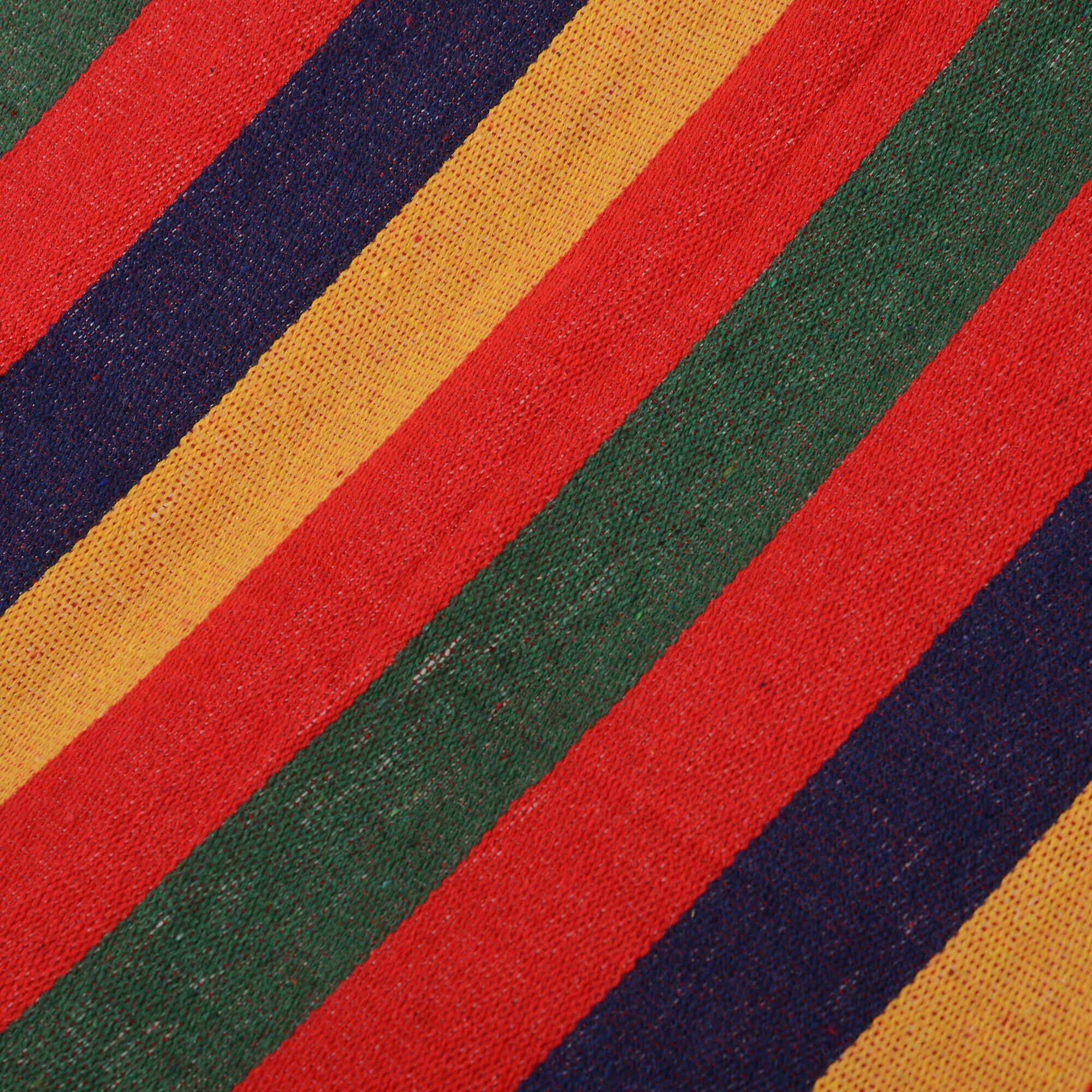 Hamaca de Jardín 200x100 cm Hamaca Colgante con Travesaños de Madera Carga 120 kg para Patio Terraza Balcón Camping Multicolor