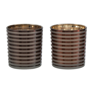 J-Line photophore - verre - brun - small - 2 pcs