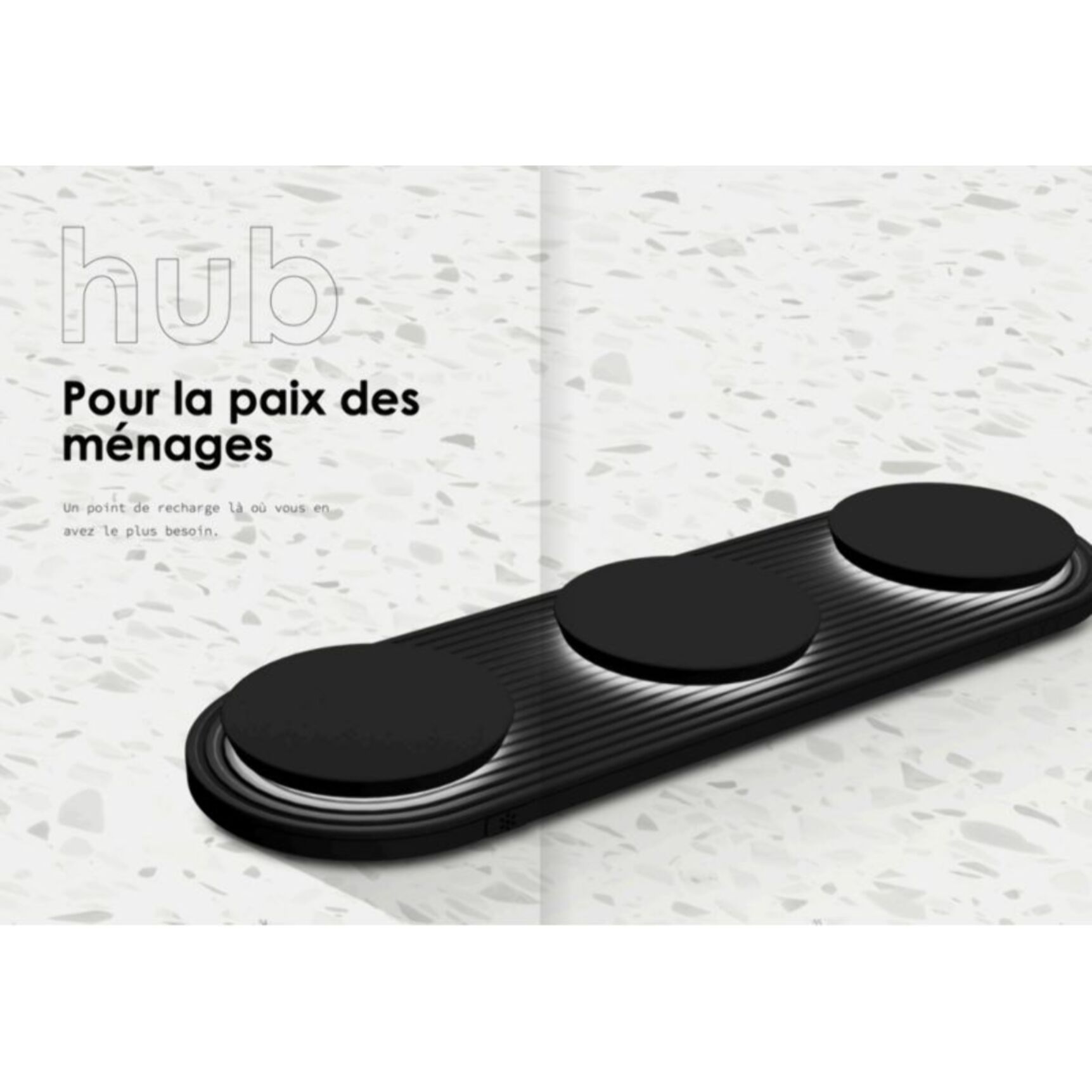 Chargeur CASYX rapide 3 en 1 Qi2 45W noir