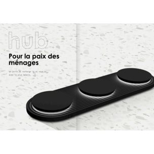 Chargeur CASYX rapide 3 en 1 Qi2 45W noir