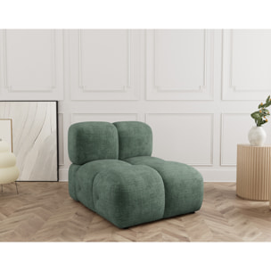 Grace - module d'assise sans accoudoir en velours texturé - Vert