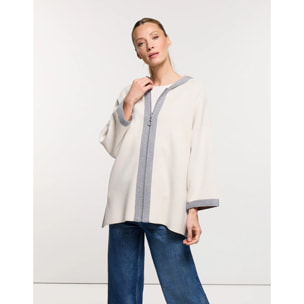 Chaqueta Poncho Blanca - Melbina