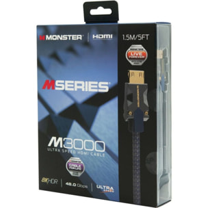 Câble HDMI MONSTERCABLE M3000 UHD 8K DOLBYVISION HDR 48GBPS 1.5M