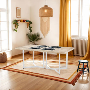 Mesa de comedor Jokul 150 Blanco - Roble