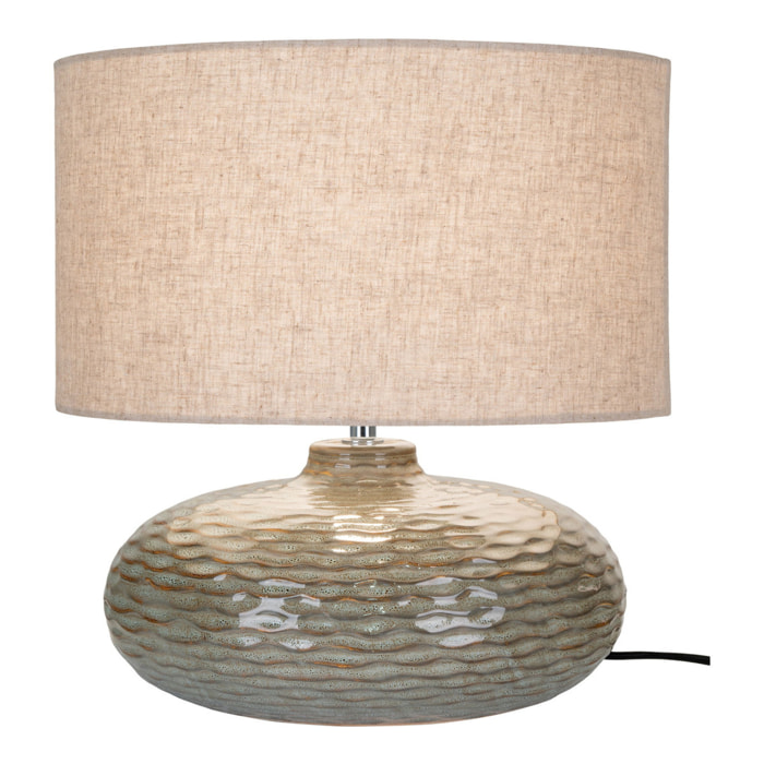 Lampada da tavolo Oldham in ceramica verde ø36 cm