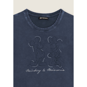 T-shirt da donna con stampa Disney e strass