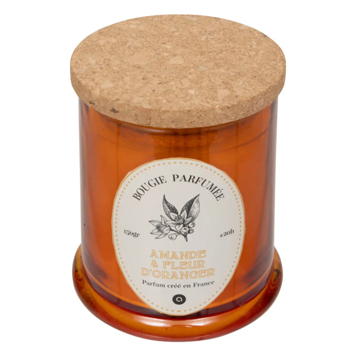 Bougie parfumée Hapo 150g pot en verre avec couvercle amande